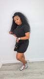 Let Them Chat Skirt Set (Black)
