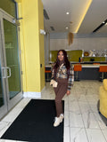 Let's Ride Plaid Shacket (Brown)